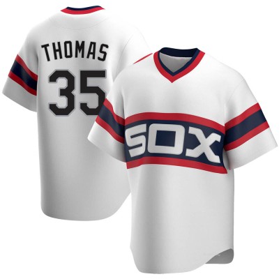 Men's Frank Thomas Chicago White Sox Replica White Cooperstown Collection Jersey