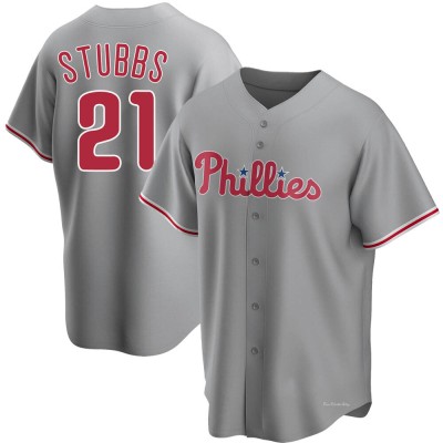 Men's Garrett Stubbs Philadelphia Phillies Replica Gray Road Jersey