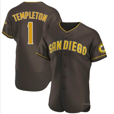 Men's Garry Templeton San Diego Padres Authentic Brown Road Jersey