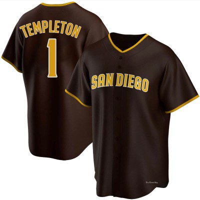 Men's Garry Templeton San Diego Padres Replica Brown Road Jersey