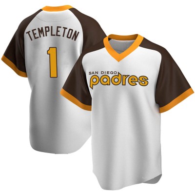 Men's Garry Templeton San Diego Padres Replica White Home Cooperstown Collection Jersey