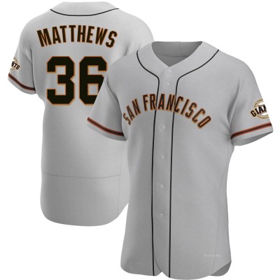 Men's Gary Matthews San Francisco Giants Authentic Gray Road Jersey