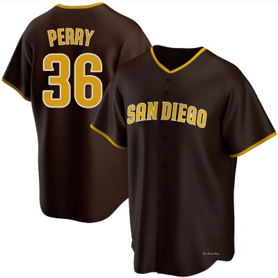 Men's Gaylord Perry San Diego Padres Replica Brown Road Jersey