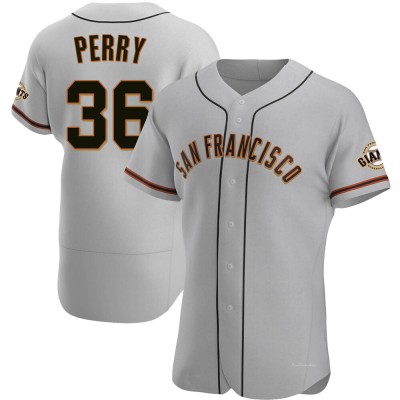 Men's Gaylord Perry San Francisco Giants Authentic Gray Road Jersey