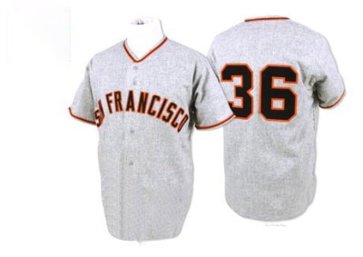 Men's Gaylord Perry San Francisco Giants Authentic Grey 1962 Throwback Jersey