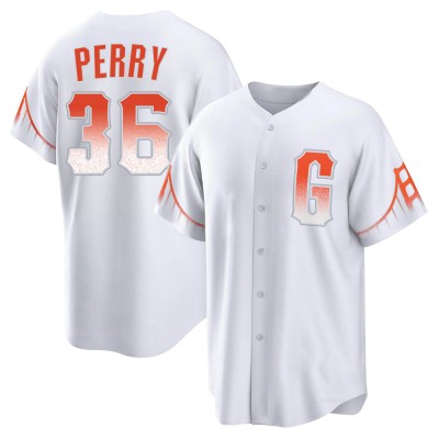 Men's Gaylord Perry San Francisco Giants Replica White 2021 City Connect Jersey