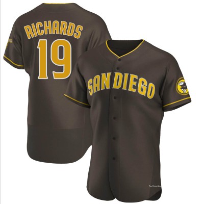 Men's Gene Richards San Diego Padres Authentic Brown Road Jersey