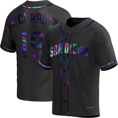 Men's Gene Richards San Diego Padres Replica Black Holographic Alternate Jersey