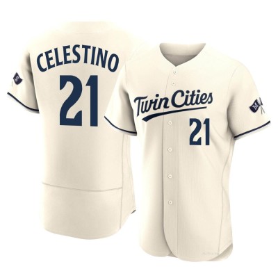 Men's Gilberto Celestino Minnesota Twins Authentic Cream Alternate 2023 Jersey