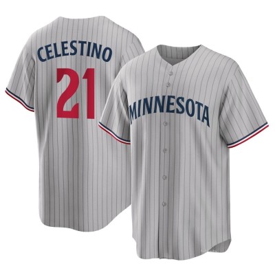 Men's Gilberto Celestino Minnesota Twins Replica Gray Road Jersey