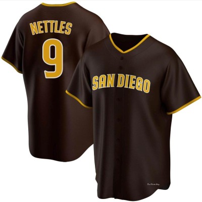 Men's Graig Nettles San Diego Padres Replica Brown Road Jersey