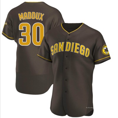 Men's Greg Maddux San Diego Padres Authentic Brown Road Jersey