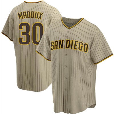 Men's Greg Maddux San Diego Padres Replica Sand/Brown Alternate Jersey