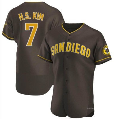 Men's Ha-Seong Kim San Diego Padres Authentic Brown Road Jersey