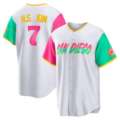 Men's Ha-Seong Kim San Diego Padres Replica White 2022 City Connect Jersey