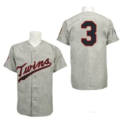 Men's Harmon Killebrew Minnesota Twins Authentic Grey 1969 Throwback Jersey