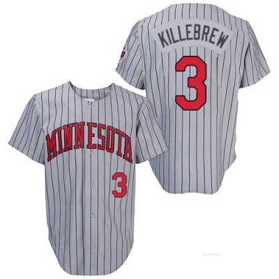 Men's Harmon Killebrew Minnesota Twins Authentic Grey 1987 Throwback Jersey