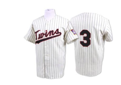 Men's Harmon Killebrew Minnesota Twins Authentic White/Blue Strip Throwback Jersey