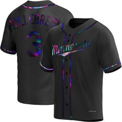 Men's Harmon Killebrew Minnesota Twins Replica Black Holographic Alternate Jersey