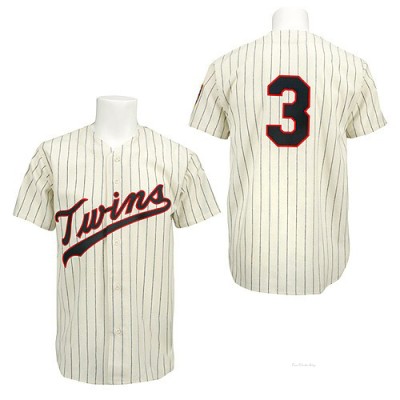 Men's Harmon Killebrew Minnesota Twins Replica Cream/Black Strip Throwback Jersey