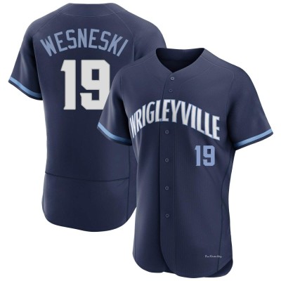 Men's Hayden Wesneski Chicago Cubs Authentic Navy 2021 City Connect Jersey