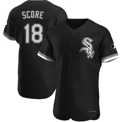 Men's Herb Score Chicago White Sox Authentic Black Alternate Jersey