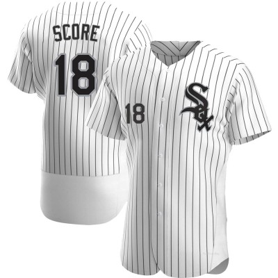 Men's Herb Score Chicago White Sox Authentic White Home Jersey