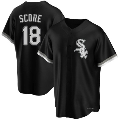 Men's Herb Score Chicago White Sox Replica Black Alternate Jersey