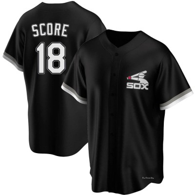 Men's Herb Score Chicago White Sox Replica Black Spring Training Jersey