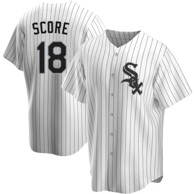 Men's Herb Score Chicago White Sox Replica White Home Jersey