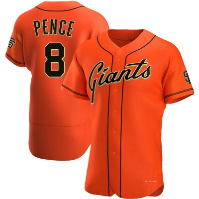 Men's Hunter Pence San Francisco Giants Authentic Orange Alternate Jersey