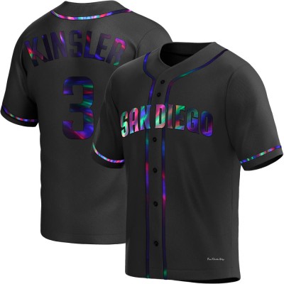 Men's Ian Kinsler San Diego Padres Replica Black Holographic Alternate Jersey