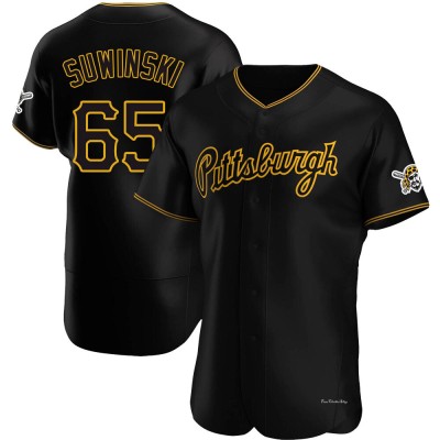 Men's Jack Suwinski Pittsburgh Pirates Authentic Black Alternate Team Jersey