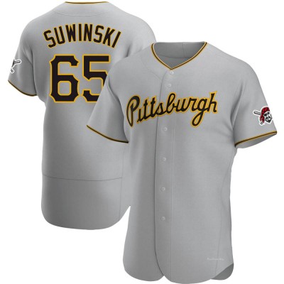 Men's Jack Suwinski Pittsburgh Pirates Authentic Gray Road Jersey