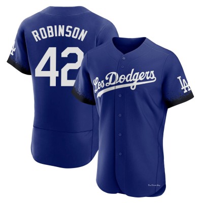 Men's Jackie Robinson Los Angeles Dodgers Authentic Royal 2021 City Connect Jersey