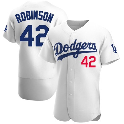 Men's Jackie Robinson Los Angeles Dodgers Authentic White Home Jersey