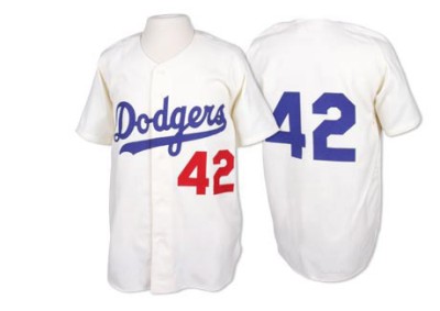 Men's Jackie Robinson Los Angeles Dodgers Authentic White Throwback Jersey