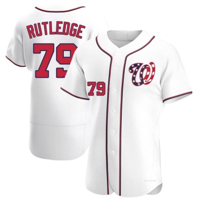 Men's Jackson Rutledge Washington Nationals Authentic White Alternate Jersey