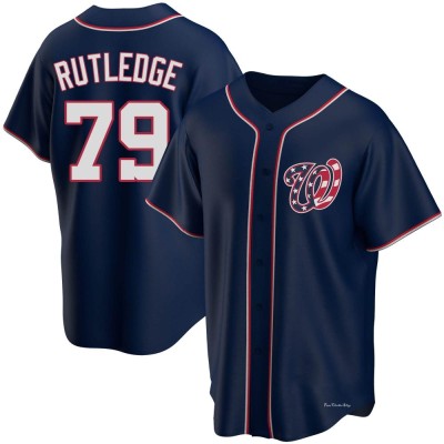 Men's Jackson Rutledge Washington Nationals Replica Navy Alternate Team Jersey