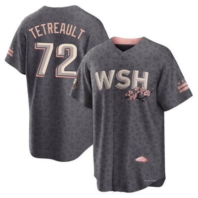 Men's Jackson Tetreault Washington Nationals Replica Gray 2022 City Connect Jersey