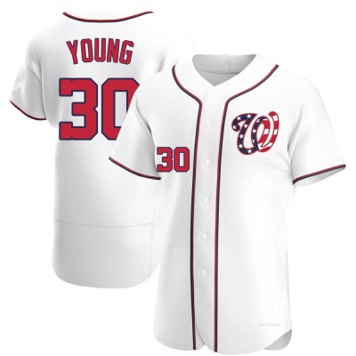 Men's Jacob Young Washington Nationals Authentic White Alternate Jersey