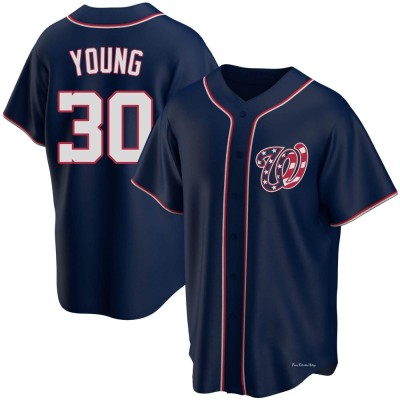 Men's Jacob Young Washington Nationals Replica Navy Alternate Team Jersey