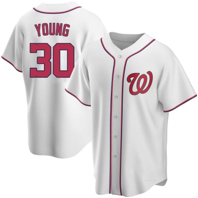 Men's Jacob Young Washington Nationals Replica White Home Jersey