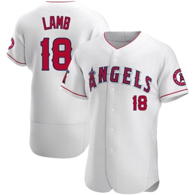 Men's Jake Lamb Los Angeles Angels Authentic White Jersey