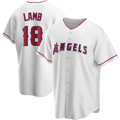 Men's Jake Lamb Los Angeles Angels Replica White Home Jersey