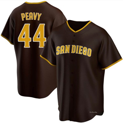 Men's Jake Peavy San Diego Padres Replica Brown Road Jersey