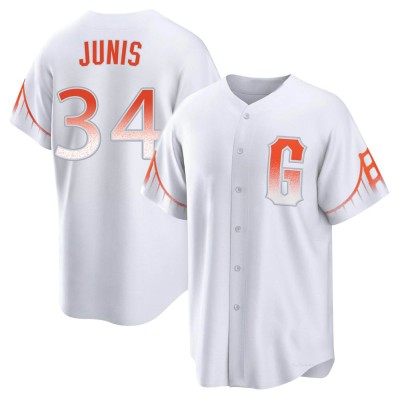 Men's Jakob Junis San Francisco Giants Replica White 2021 City Connect Jersey