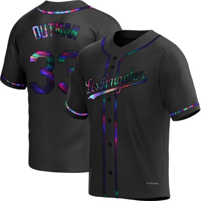 Men's James Outman Los Angeles Dodgers Replica Black Holographic Alternate Jersey