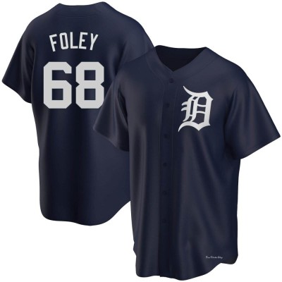 Men's Jason Foley Detroit Tigers Replica Navy Alternate Jersey