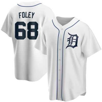 Men's Jason Foley Detroit Tigers Replica White Home Jersey